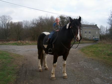 jimmy sur le cheval de mon parrain
