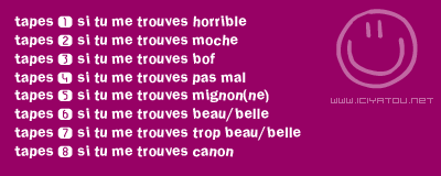 dites ce que vous pensez sincèrement